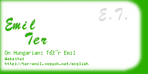 emil ter business card